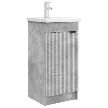 vidaXL Badkamer Vanity met Wastafel Betongrijs 42 x 40 x, Verzenden, Nieuw
