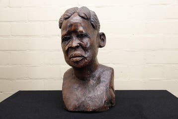 Sculpture, Houten beelden Afrikaanse bustes - 25 cm - Bois, Antiquités & Art