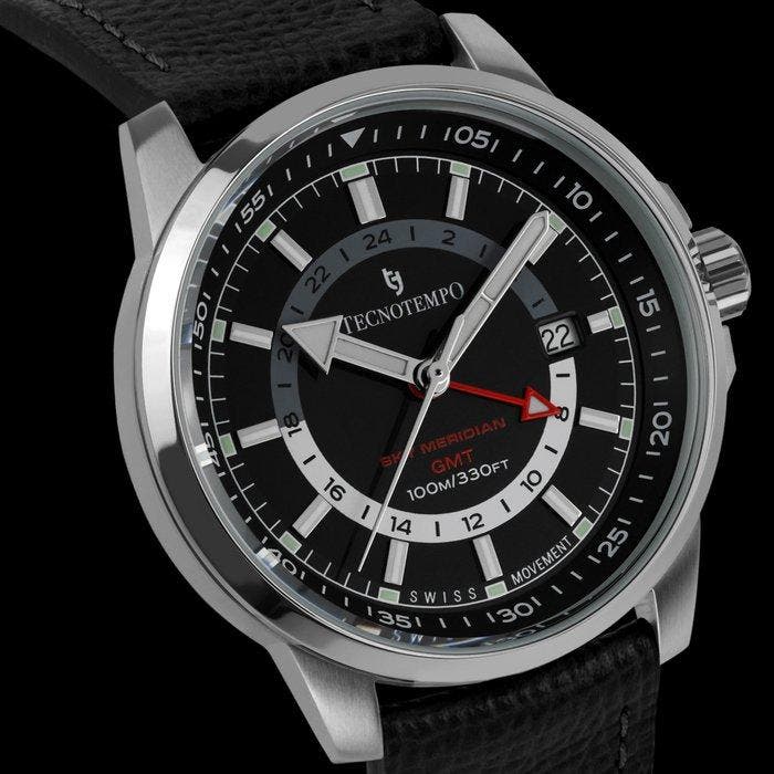 Tecnotempo - GMT - Sky Meridian - Swiss Movement - Limited, Handtassen en Accessoires, Horloges | Heren