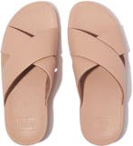 FitFlop Lulu Cross Slide Sandals Leather Vrouwen - Beigey..., Kleding | Dames, Verzenden, Nieuw
