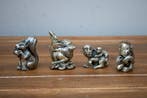 Beeldje - collezione animaletti (4) - .800 zilver, .925, Antiek en Kunst