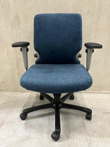 Refurbished Haworth Comforto 77 NPR 1813, Nieuwe Blauwe Stof, Zo goed als nieuw, Bureaustoel, Ergonomisch, Verzenden