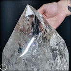 Zeer zeldzaam Lemurisch Kwarts Crystal op stand, Brazilië-