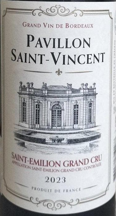 2023 Pavillon Saint Vincent - Saint-Émilion, Bordeaux Grand, Verzamelen, Wijnen