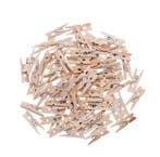 Set van 100 micro wasknijpers (25 mm, hout), Verzenden, Nieuw