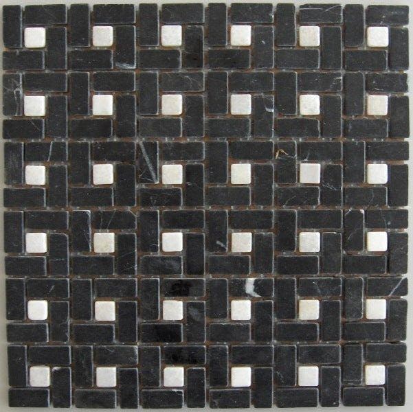 Wand Mozaïek Tegels Factory Steen Anticato Zwart Wit - Ma.., Bricolage & Construction, Dalles & Carrelages, Enlèvement ou Envoi