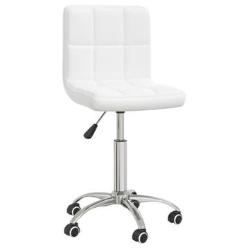 vidaXL Eetkamerstoel draaibaar kunstleer wit, Huis en Inrichting, Stoelen, Verzenden, Nieuw