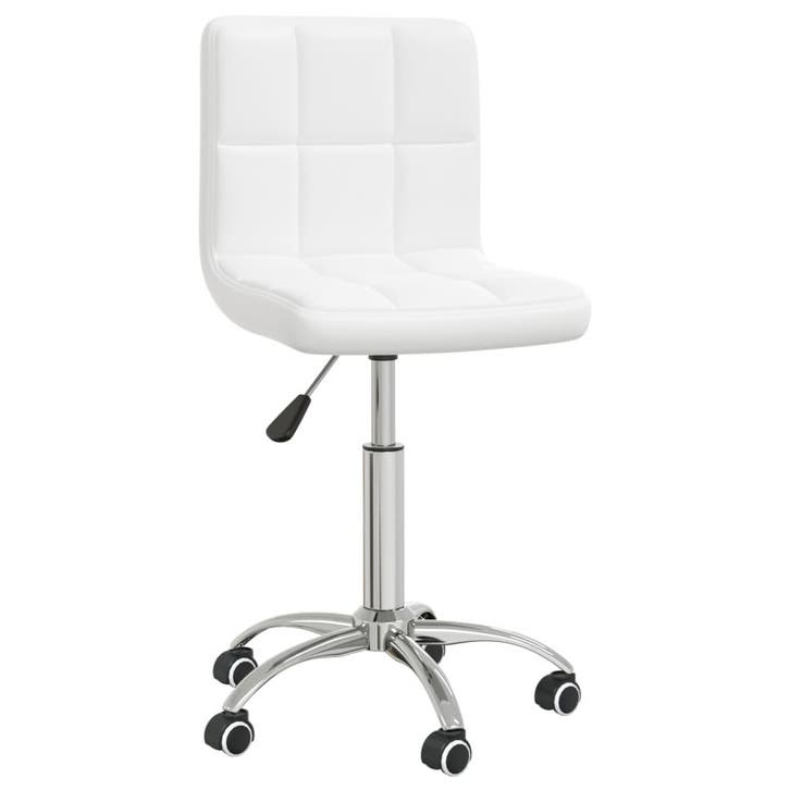 vidaXL Eetkamerstoel draaibaar kunstleer wit, Huis en Inrichting, Stoelen, Nieuw, Verzenden