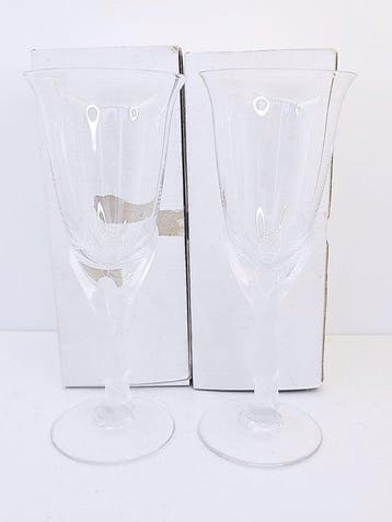 Fabergé Snow Doves wine glasses with original boxes -