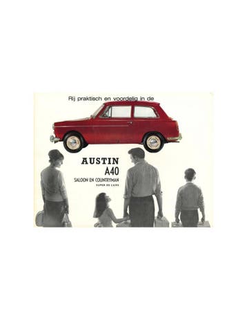 1968 AUSTIN A40 SEDAN | COUNTRYMAN BROCHURE NEDERLANDS, Nieuw