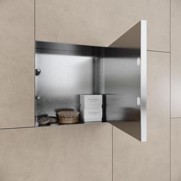 Inbouwnis Betegelbaar BWS Alfie 30x30 Geborsteld Staal, Doe-het-zelf en Bouw, Sanitair, Ophalen of Verzenden, Nieuw, Bad