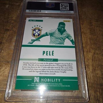 2017 Panini Panini Nobility Pelé #15 Graded card - PSA 9 - 1