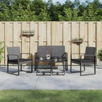 vidaXL 5-delige Tuinset met kussens polypropeen rattan, Verzenden, Nieuw, Tuinset