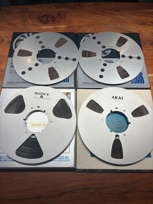Revox,Akai,AGFA - 26 cm spoelen met tape - Reel-to-reel, TV, Hi-fi & Vidéo, Radios
