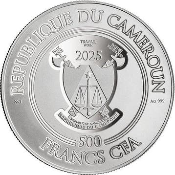 Cameroun. 500 Francs 2025 Cyber Claus 1/2 oz Proof-like