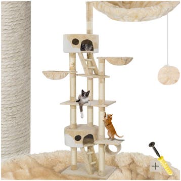 Krabpaal Hansi 260cm - beige / wit, Verzenden, Nieuw