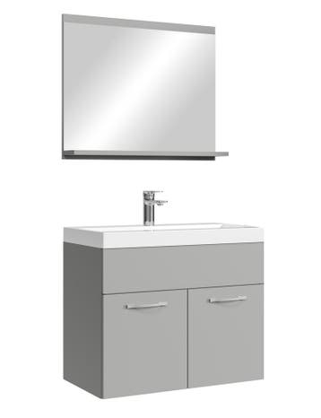Badkamermeubel Montreal Set 02 60 x 35 cm Mat Grijs, Verzenden