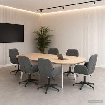 vidaXL Draaibureau stoelen 6 st 54 x 55 x 90 cm Donkergrijs, Verzenden, Nieuw