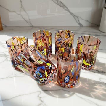 MurArt - Service de boisson (6) - Verre - Murrine Millefiori