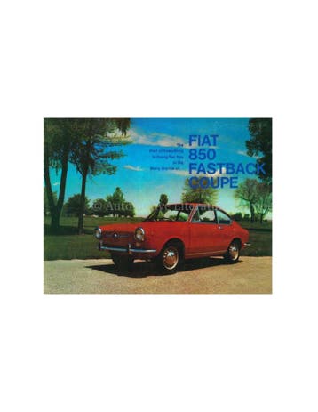 1967 FIAT 850 FASTBACK COUPE BROCHURE ENGELS (USA), Nieuw
