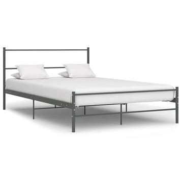 vidaXL Bedframe metaal grijs 160x200 cm, Huis en Inrichting, Slaapkamer | Bedden, Verzenden, Nieuw