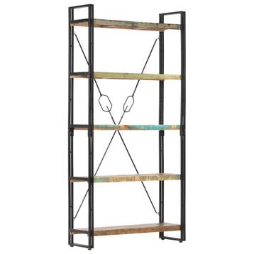 vidaXL Boekenkast met 5 schappen 90x30x180 cm massief, Huis en Inrichting, Verzenden, Nieuw