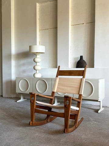 Getama - Hans Wegner - Schommelstoel - GE-673 - Eik, Canvas