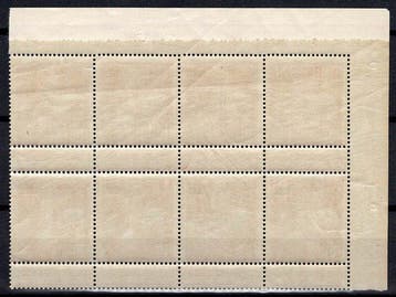 België 1911 - Bloc van 8 van de COB 99 Caritas 1911 met, Gestempeld