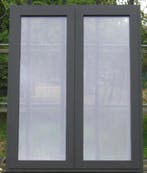 aluminium raam , chassis , venster 125 x 160 zwart ral 9005, Doe-het-zelf en Bouw, 75 tot 150 cm, Raamkozijn, Ophalen of Verzenden