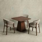 Mangohouten eettafel Mick vierkant bruin 90x90cm, Huis en Inrichting, Tafels | Eettafels, Verzenden, Vierkant, Nieuw, Industriële meubels
