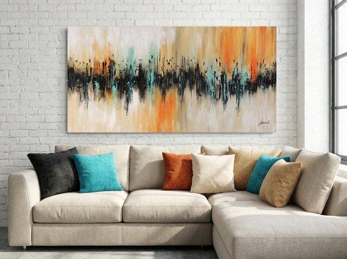 Monika Spiewak - Abstract - Oil Painting Stretched On The, Antiek en Kunst, Kunst | Schilderijen | Modern