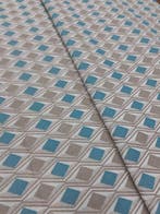 Meubelstof - 2.7 m - 2.8 m - Gobelin schaak azuurblauw
