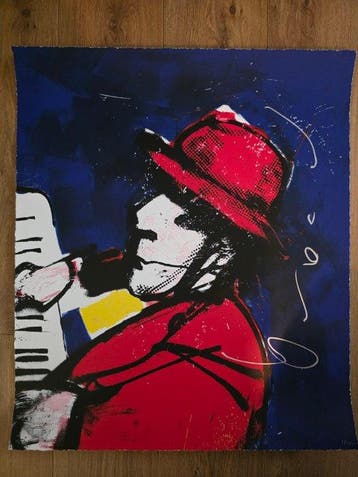 Herman Brood (1946-2001) - Ik met hoed, Antiek en Kunst