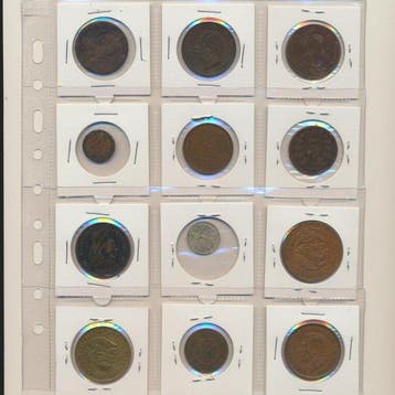Wereld. World Coin Collection – 12 Different Coins –