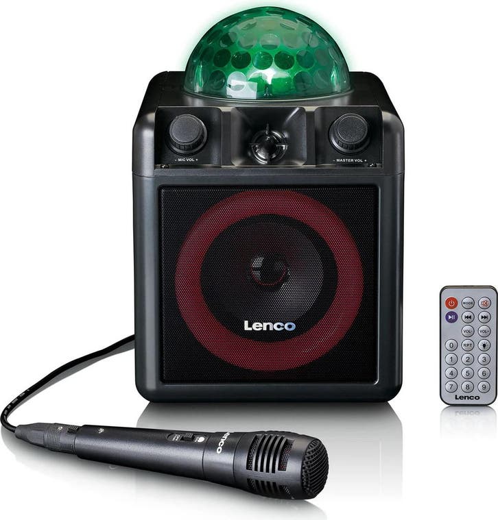 Karaoke set voor volwassenen - 1 Microfoon - Zwart - Lenco, Audio, Tv en Foto, Karaoke-apparatuur, Nieuw, Verzenden