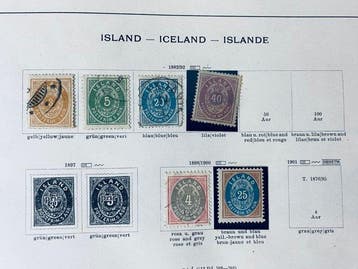 Wereld - Collectie / Uitzoeker IJsland, Denemarken en, Gestempeld