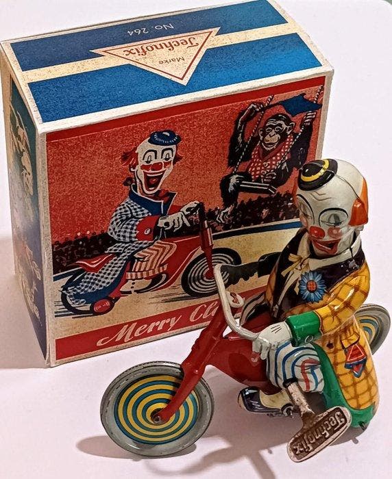 Technofix - Blikken speelgoed - No.264 Merry Clown - Later, Antiek en Kunst, Antiek | Speelgoed