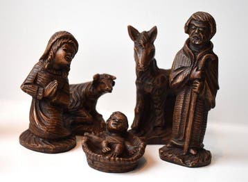 AP 824 - Kerstdecoratie (10) - oude donkerkleurige