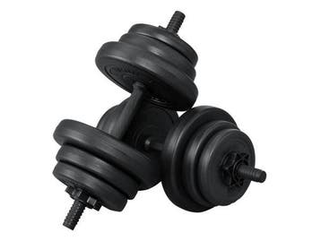 Veiling - Halterset / Dumbells 20 kg - 2-delig - Zandgevuld, Nieuw