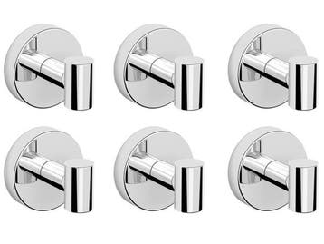 Veiling - 6x Beaux handdoekhaak magnetisch Ulis chroom, Nieuw