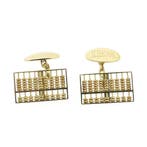 Gouden manchetknopen als telraam., Handtassen en Accessoires, Manchetknopen, Ophalen of Verzenden, Gebruikt, Goud