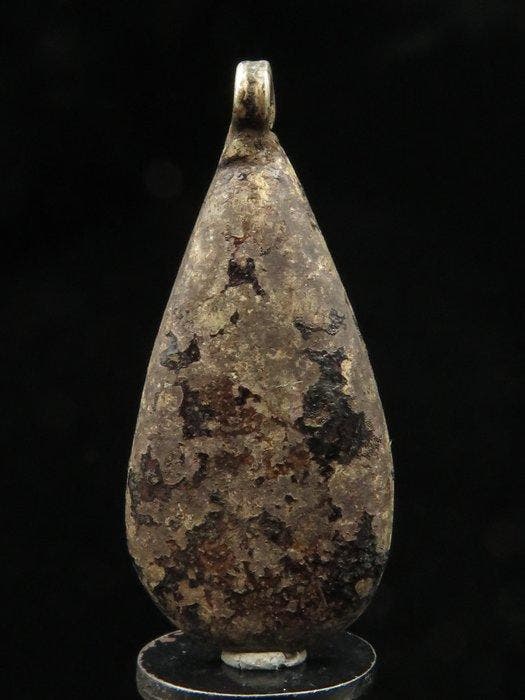 Oud-Egyptisch Zilver Traanvormige amulet (1x) - 2.8 cm, Bijoux, Sacs & Beauté, Bijoux anciens