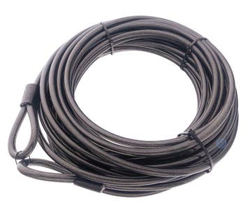 Staalkabel 20 meter met lussen extra lange kabel, Verzenden, Nieuw