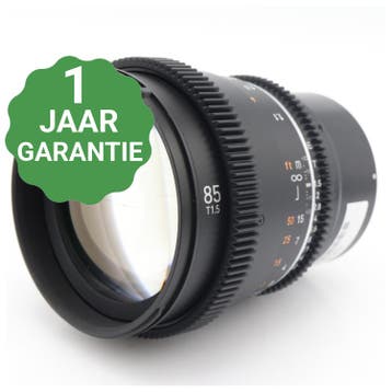 Samyang VDSLR 85mm T1.5 MK2 Sony FE | Tweedehands, Verzenden, Zo goed als nieuw