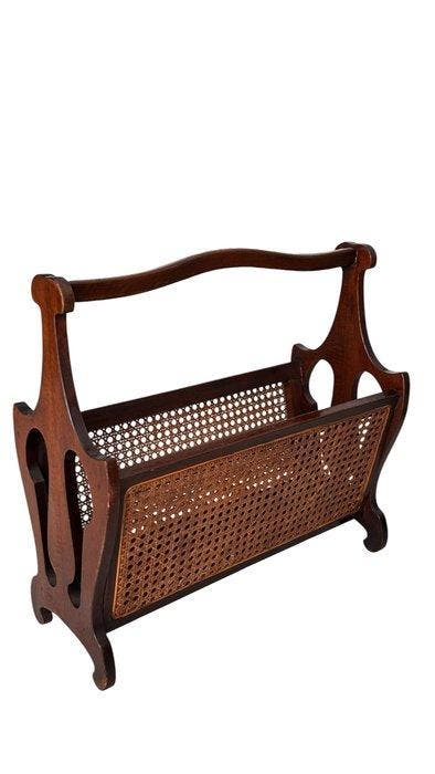 Porte-revues - Bois, paille de Vienne, Antiquités & Art, Curiosités & Brocante