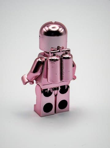 Lego Minifiguur - Classic Space - Chrome Pink Plated, Nieuw