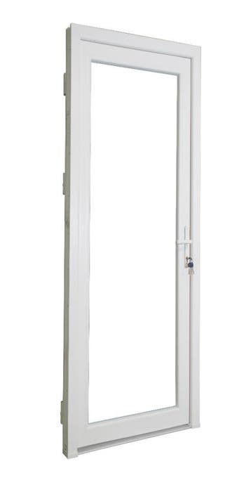 PVC Deur wit volledig glas Premium b98 x h215 cm L., 80 tot 100 cm, 215 cm of meer, Nieuw, Ophalen of Verzenden