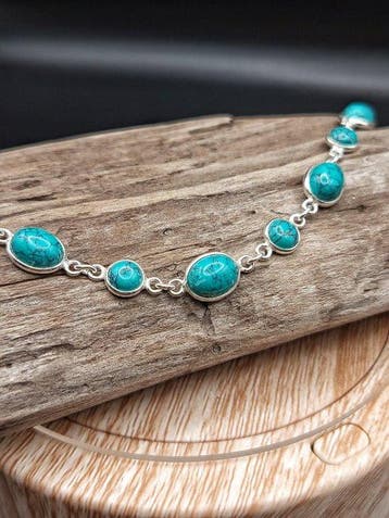 Pièce Unique - Bracelet en Argent 925 avec Turquoise,, Collections