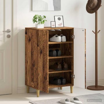 vidaXL Schoenenkast DELFT 59,5 x 39,5 x 90 cm Bewerkt hout, Verzenden