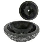 Lendo Online Waskom 40x40x15 cm Zwart Marmer Rond, Doe-het-zelf en Bouw, Verzenden, Nieuw
